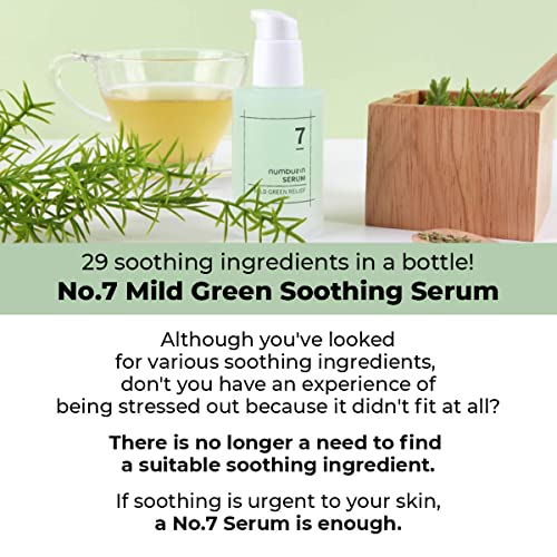 numbuzin No.7 Mild Green Soothing Serum – Centella & Green Tea for Acne-Prone, Redness-Prone Skin