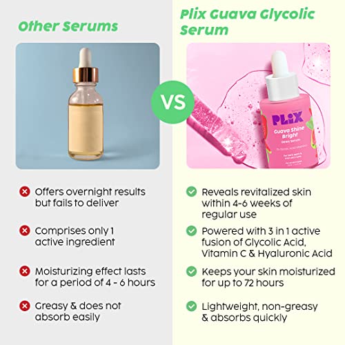 PLIX THE PLANT FIX 3% Glycolic Acid Guava Serum (30ml) - Gentle Exfoliation & Dark Spot Minimizer