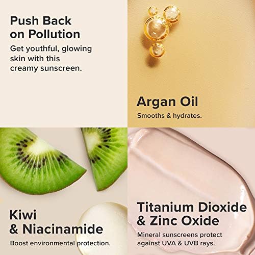 Paula's Choice Defense Essential Glow Mineral Moisturizer SPF 30 with Kiwi Extract, Vitamin C & E, Niacinamide, Argan Oil & Resveratrol - Anti-Pollution Protection for All Skin Types, 2 Oz Tube