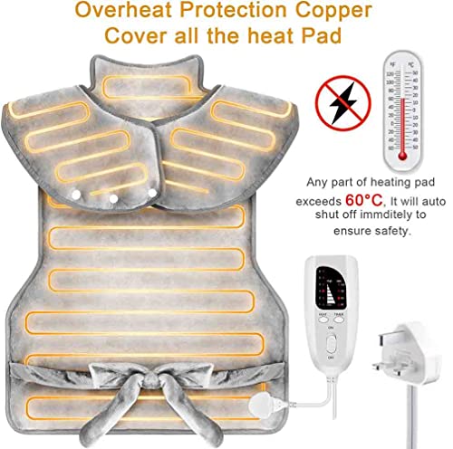 BEONE Large Electric Heating Pad - Back, Neck & Shoulder Pain Relief (100x60cm)