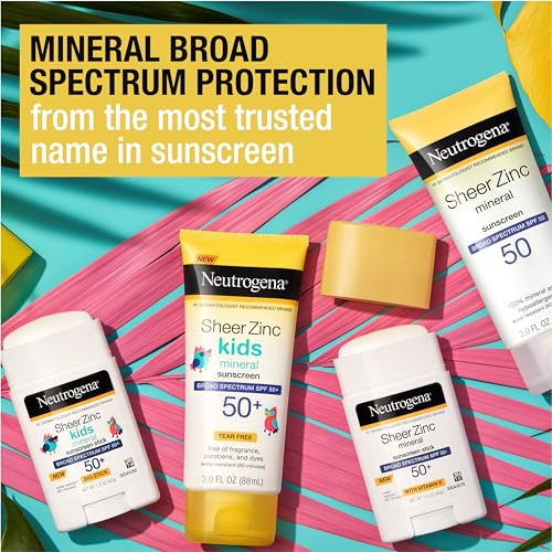 Neutrogena Sheer Zinc Oxide Dry-Touch Sunscreen Lotion SPF 50 - 3 fl. oz (Pack of 3)