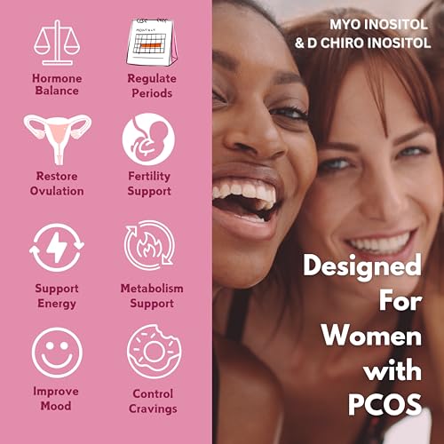Freak Athletics Myo Inositol & D Chiro Inositol - 40:1 Ratio for PCOS & Hormonal Balance - 120 Capsules