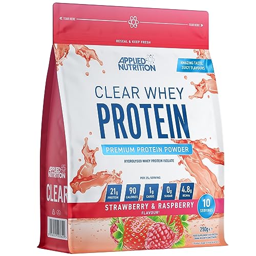 Applied Nutrition Clear Whey Isolate - High Protein Powder, Fruit Juice Style Flavors | Strawberry & Raspberry