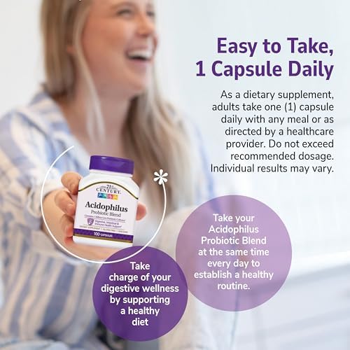 21st Century, Acidophilus Probiotic Blend, 100 Capsules