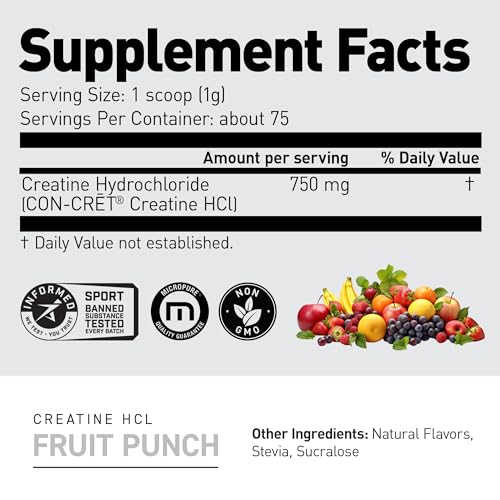 Kaged Muscle Creatine HCl - Fruit Punch - 75g