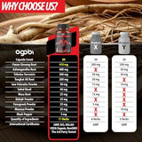 agobi Testosterone Supplement for Men - 11 Potent Herbs - Ashwagandha, Tribulus, Ginseng & More - 60 Capsules for 1 Month