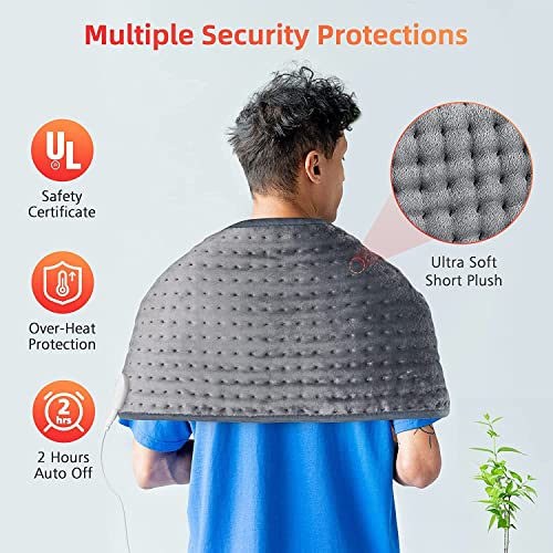 Electric Heating Pad for Back Pain Relief – 30x60cm with Dry & Moist Heat