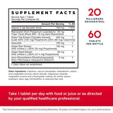 Jarrow Formulas Resveratrol Synergy - 120 Tablets (2 Packs) - Antioxidant & Cardiovascular Support