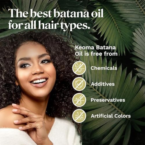 Organic Batana Oil with Rosemary - 100% Natural Hair Growth Treatment - 2-Pack (30ml/1 Fl Oz Each)