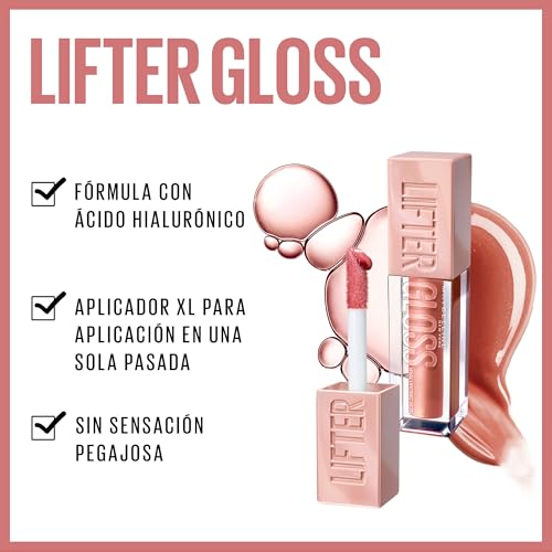 Maybelline New York Lifter Gloss with Hyaluronic Acid - Petal (Hydrating & Plumping)