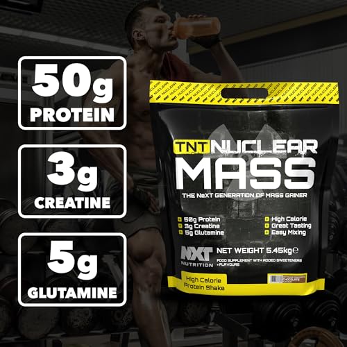 NXT Nutrition TNT Nuclear Mass - Chocolate - 5.4kg - High Protein - High Carbohydrates - Mass Gainer