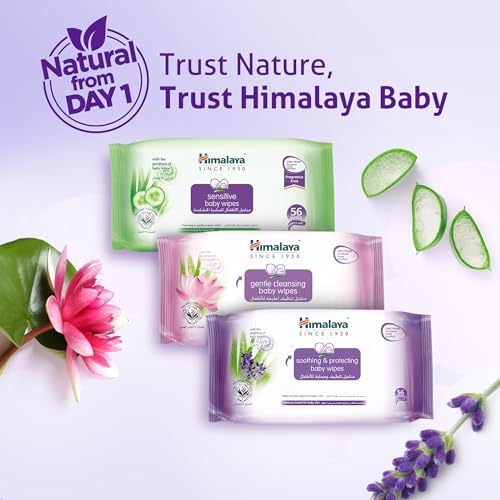 Himalaya Baby Soothing Wipes - Moisturizing & Protecting | With Aloe Vera & Lavender | Alcohol-Free