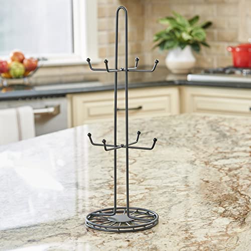 Yumi 8-Mug Drying Rack and Storage Holder - Chrome Finish