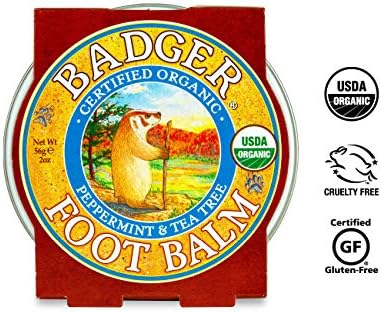Badger Foot Balm - Peppermint & Tea Tree - Soothing Relief for Tired Feet