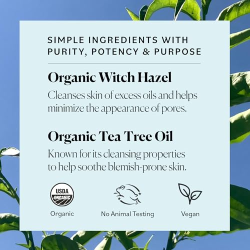 Sky Organics Tea Tree & Witch Hazel Facial Toner - Purifying & Balancing (8 fl Oz)