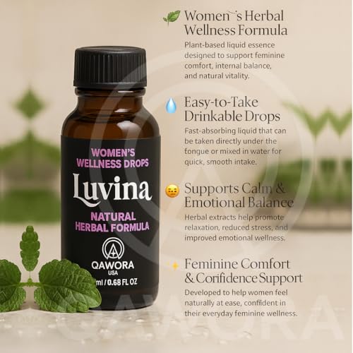 Luvina Women’s Herbal Support Drops - Feminine Comfort, Balance & Vitality (20ml)