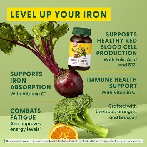 MegaFood Blood Builder Iron Supplement - 90 Tablets