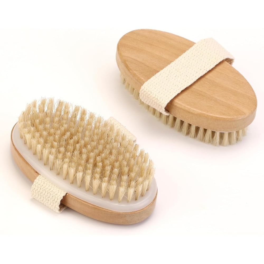 Luxurious Natural Bristle Bath Brush - Deep Exfoliating & Circulation Enhancer