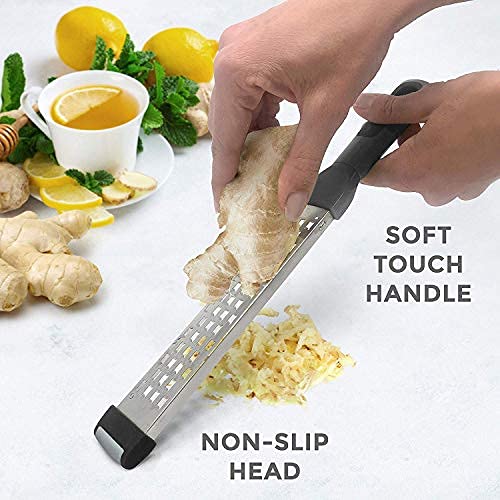 Mueller Ultra Bi-Directional Citrus Zester & Cheese Grater - Stainless Steel Razor-Sharp