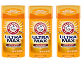 ARM & HAMMER Ultra Max Solid Antiperspirant Deodorant Active Sport - 2.6 oz (Pack of 3)