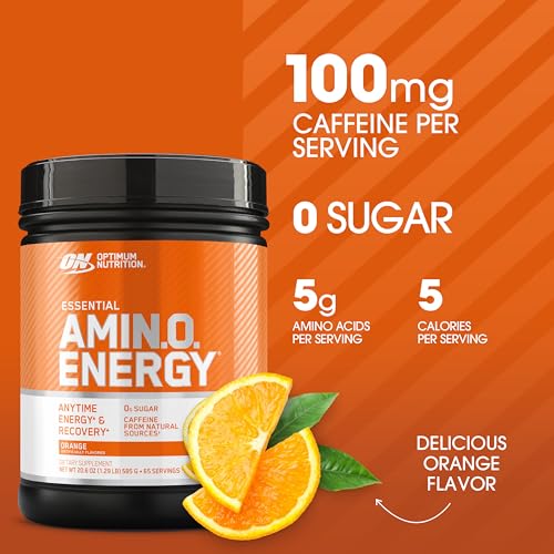 Optimum Nutrition Essential Amino Energy Orange 585g - EAA BCAA Energy Drink Powder