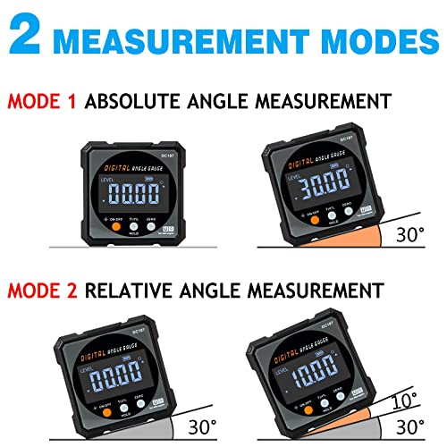 Digital Angle Finder & Magnetic Inclinometer with Electronic Laser