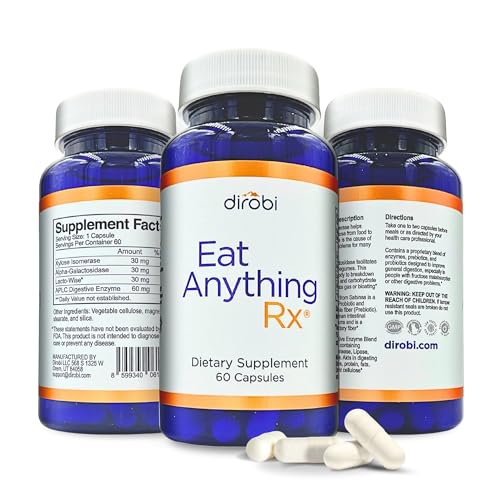 EAT Anything Rx Digestive Enzymes: Fructose & Lactose Malabsorption Support