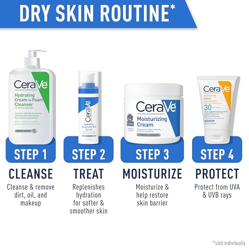 CeraVe Hydrating Cream-to-Foam Cleanser 19floz – Daily Makeup Remover and Face Wash with Hyaluronic Acid, Fragrance Free, Non-Comedogenic