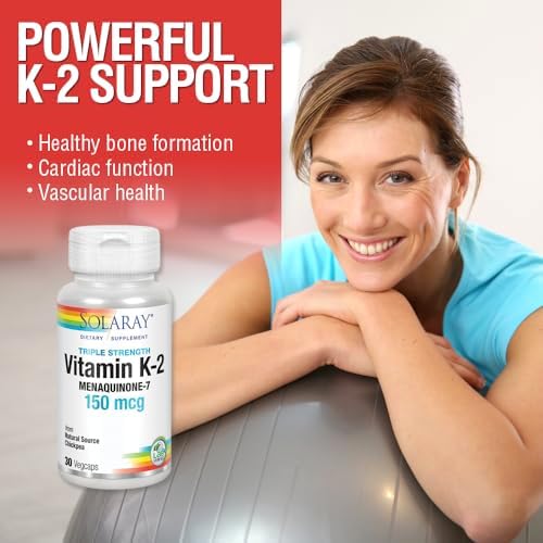 Solaray Vitamin K2 (MK-7) Triple Strength - 30 Vegetarian Capsules