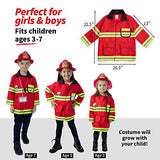 Born Toys 8 PC Premium Washable Kids Fireman Costume & Accessories Set