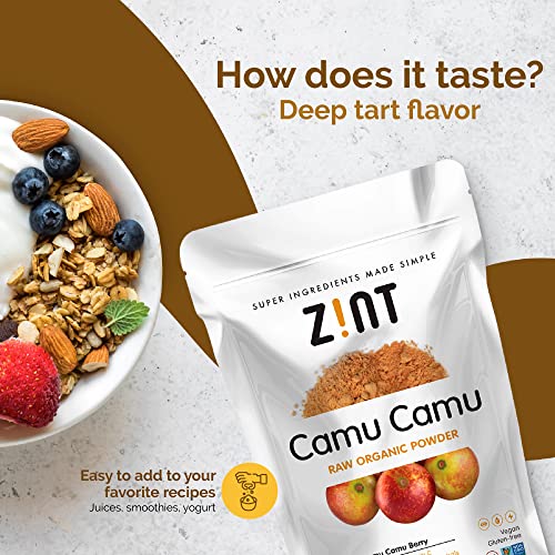 Zint Organic Camu Camu Powder - High Potency Vitamin C & Antioxidant Support, 3.5oz