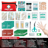 General Medi Mini First Aid Kit – 110-Piece Emergency Kit with Foil Blanket & Scissors