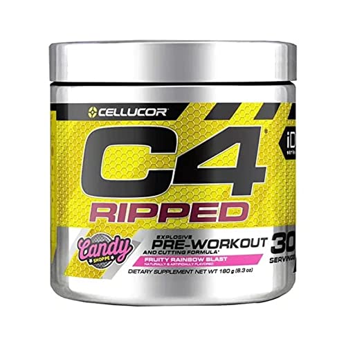 Cellucor C4 Ripped Explosive Pre-Workout Powder - Fat Burning Thermogenic - Tropical Punch - 30 Servings