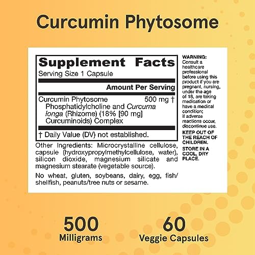Jarrow Formulas, Curcumin Phytosome, 500 mg, 120 Veggie Capsules