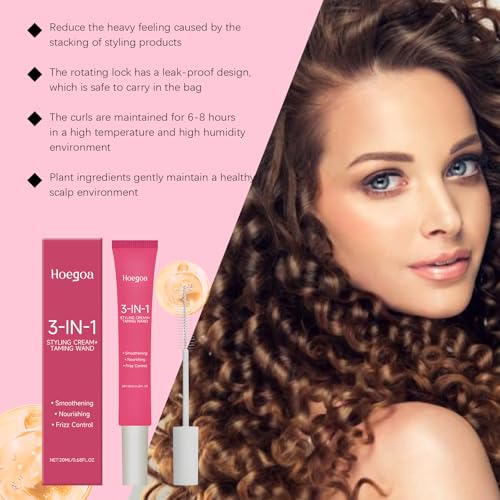 3-in-1 Styling Cream and Smoothing Stick – Lightweight Frizz Control & Shine for Edges and Flyaways