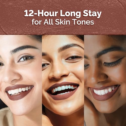 Mamaearth Moisture Matte Longstay Lipstick with Avocado Oil & Vitamin E - Espresso Brown