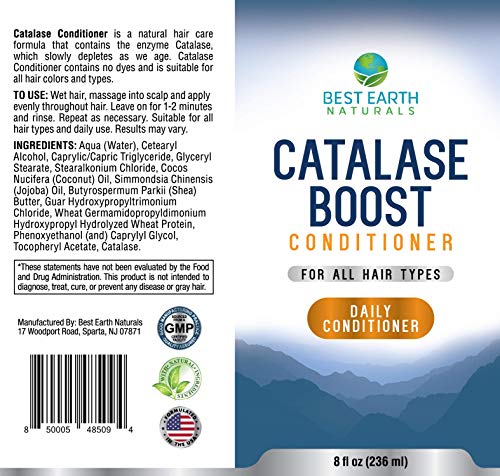 Best Earth Naturals Catalase Conditioner for Hair Vitality & Health - 8 fl. oz