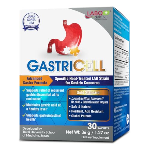 GASTRICELL - Eliminate H. Pylori, Relieve Acid Reflux and Heartburn - 30 Sachets - Natural Defence Against Gastric Distress