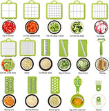 22-in-1 Vegetable Slicer & Onion Chopper - Multi-Blade Food Cutter with Drain Rack