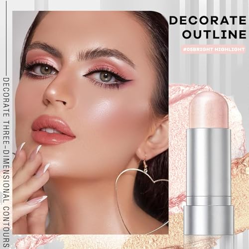 2 Pack Highlighter Stick Makeup - Non-greasy and Water-resistant Face Contouring Pen