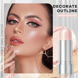 2 Pack Highlighter Stick Makeup - Non-greasy and Water-resistant Face Contouring Pen