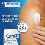 CeraVe Moisturizing Cream for Dry Skin - Body & Face with Hyaluronic Acid & Ceramides - Fragrance Free - 19 Oz