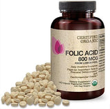 FutureBiotics Folic Acid 800mcg - 120 Organic Vegetarian Tablets