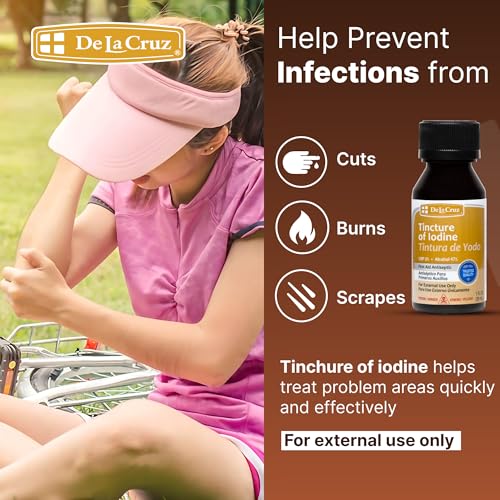 De La Cruz 2% Iodine First Aid Antiseptic Solution - 1 FL OZ