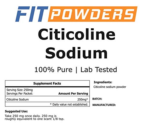 Citicoline Powder (CDP Choline) 10g - Pure Cognitive Supplement for Memory & Learning