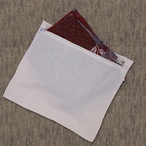 SOLSTICE Cotton Saree Storage Bags with Zip Closure (Set of 12) – Big Size Wardrobe Organizer