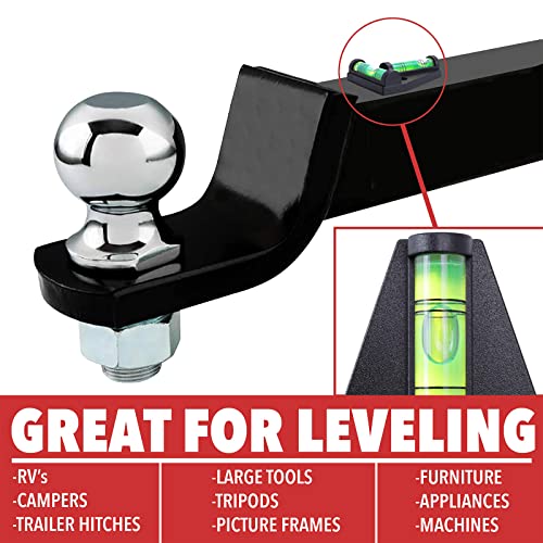 [4 Pack] Horizontal Bubble Level Set - Cross Check Levelers for Picture Hanging