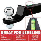 [4 Pack] Horizontal Bubble Level Set - Cross Check Levelers for Picture Hanging