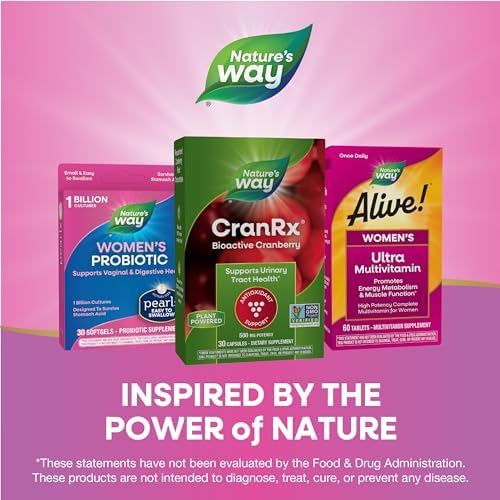 Nature's Way CranRx® BioActive Cranberry, Supports Urinary Tract Health*, Antioxidant Support*, 500 mg potency, Vegan, Non-GMO Project Verified, 30 Capsules (Packaging May Vary)