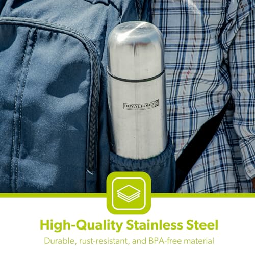 Royalford Stainless Steel Thermos Flask with Cup - 750ml (Hot & Cold)